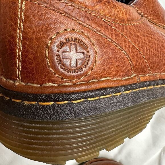 Vintage 90S Doc Martens Men Sz 10 Men Brown Leather Slip On Loafers - Picture 5 of 7